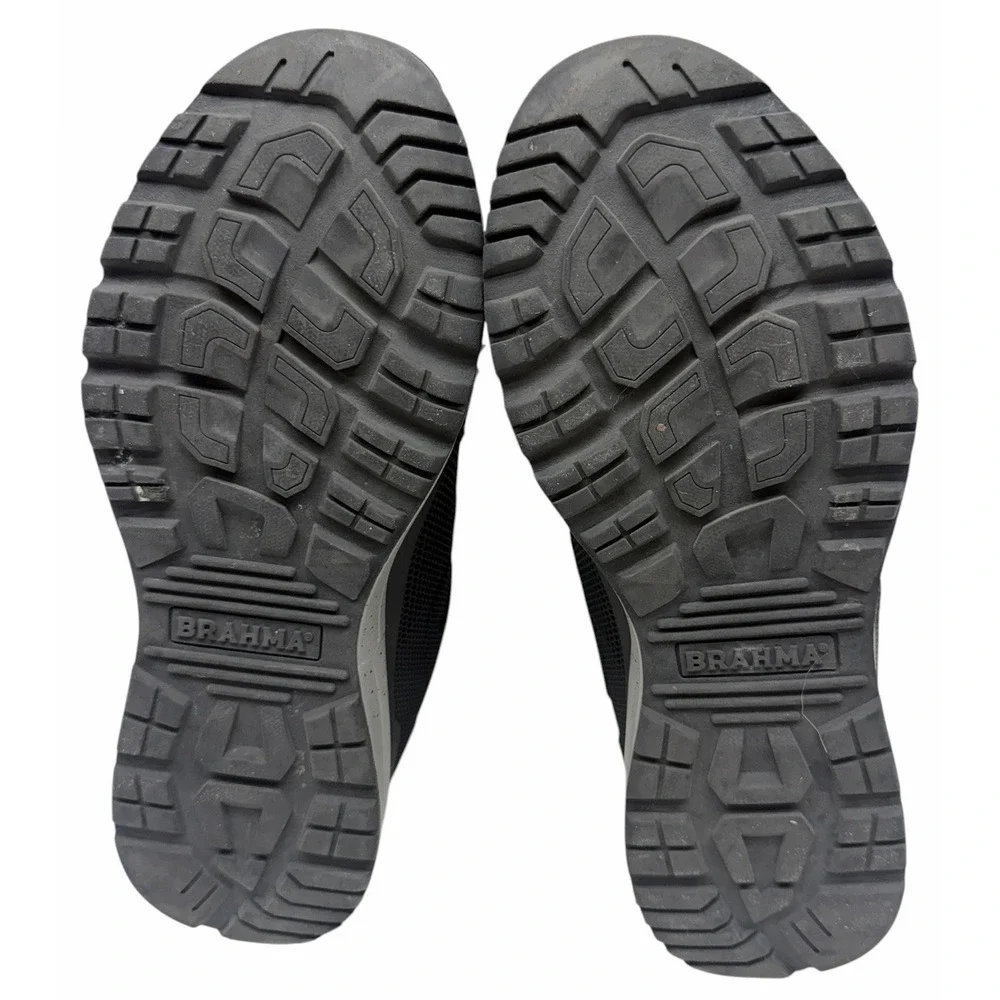 Brahma Men's Size 8.5 Black Steel Toe Work Shoes Safety EH Slip Resistant